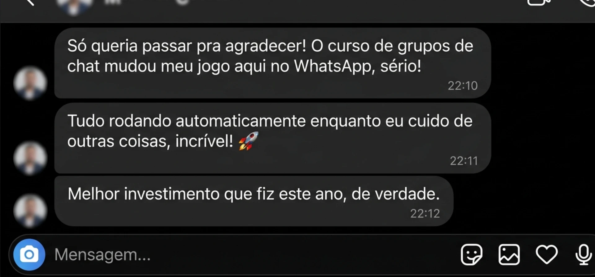 Depoimento real de aluno sobre os grupinhos de ofertas no WhatsApp 1